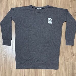 Levaca Felix Cat Bomb Men's Gray Crewneck Top